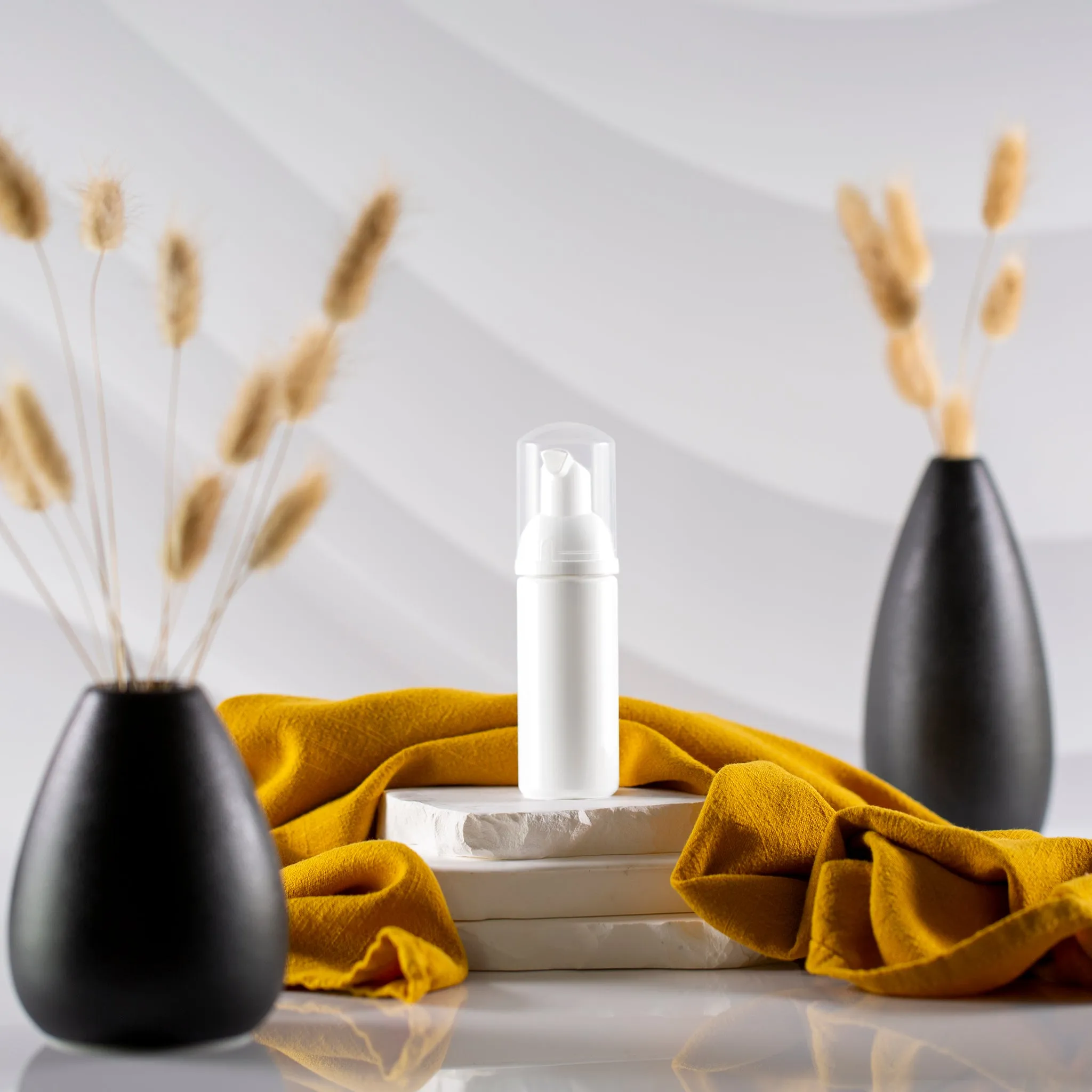 50 ml White Foamer Bottle with 30mm White Pump