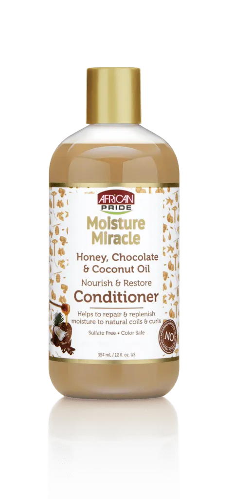 African Pride Moisture Miracle Honey, Chocolate & Coconut Oil Conditioner 16oz