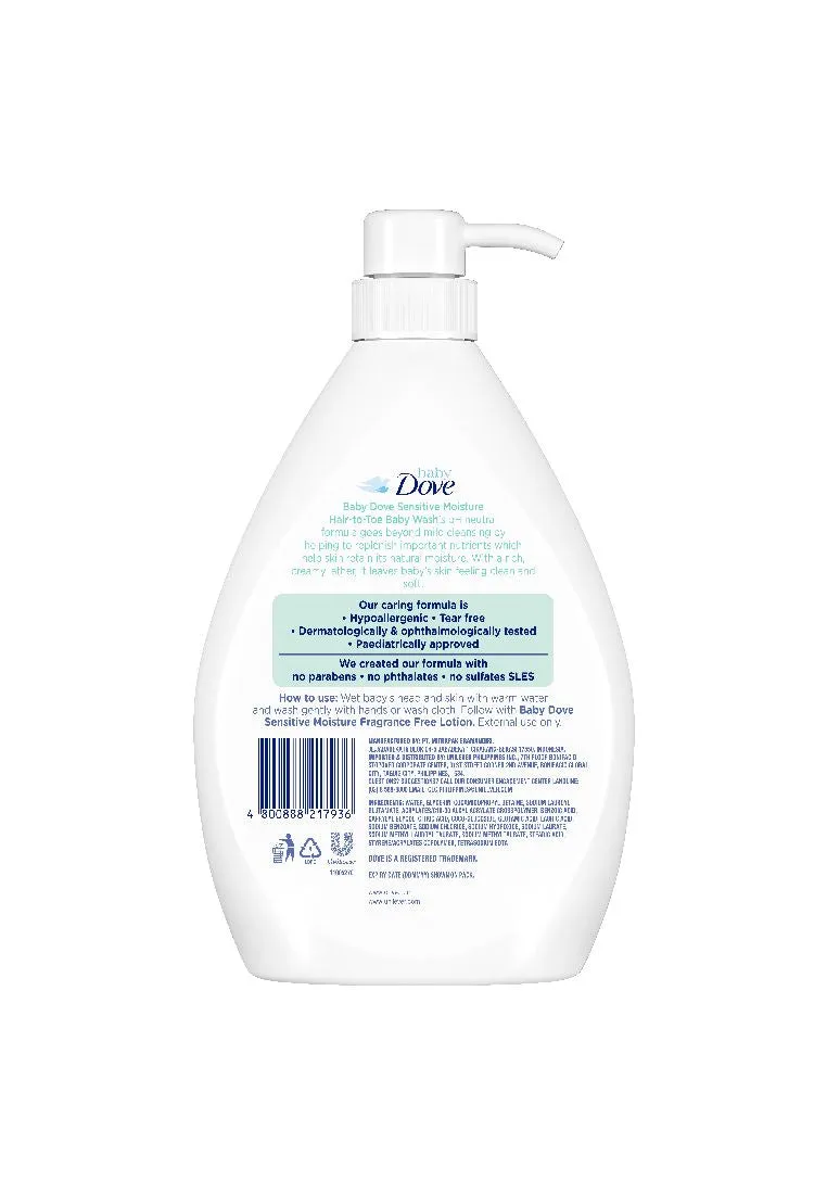 Baby Dove Hair To Toe Wash Sensitive Moisture 1L