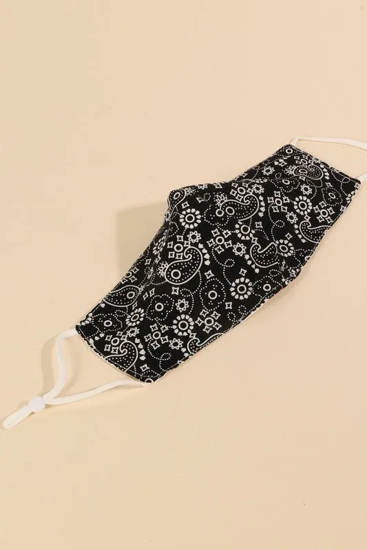 Bandana Pattern Reusable Face Masks (TWO COLORS)