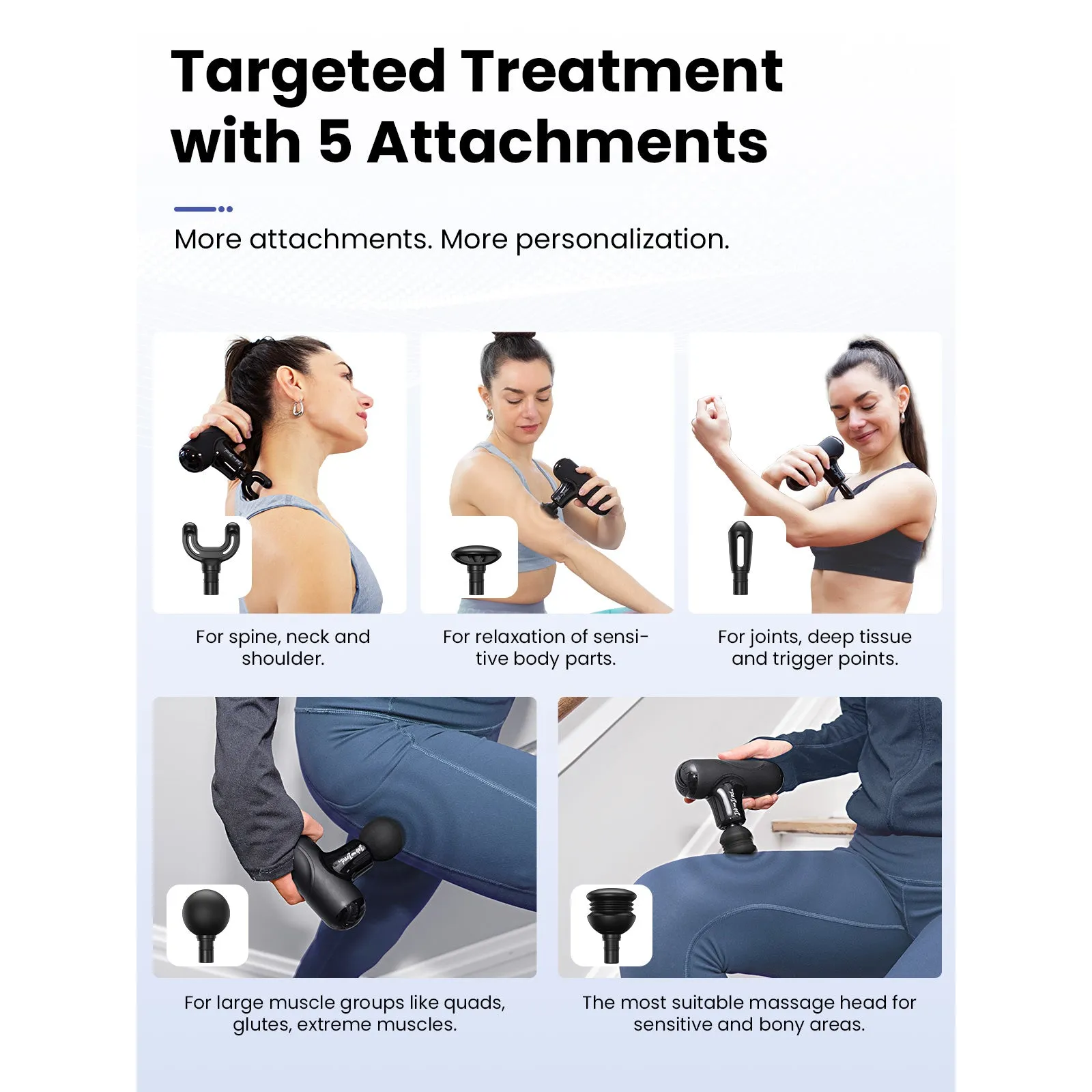 Bob and Brad Q2 Mini Pocket-Sized Deep Tissue, Brand New Portable Percussion Muscle Massager Gun Ultra Small & Quiet