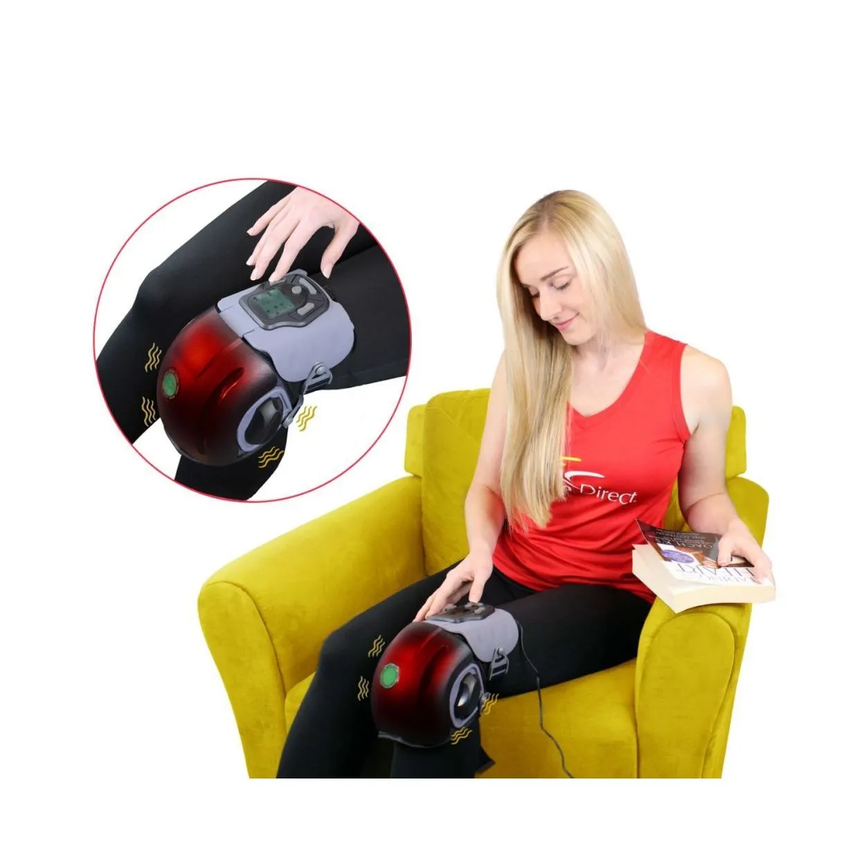 Brace Direct Heated Knee Massage - Advanced Heat Therapy & Pain Relief for Arthritis & Joint Pain