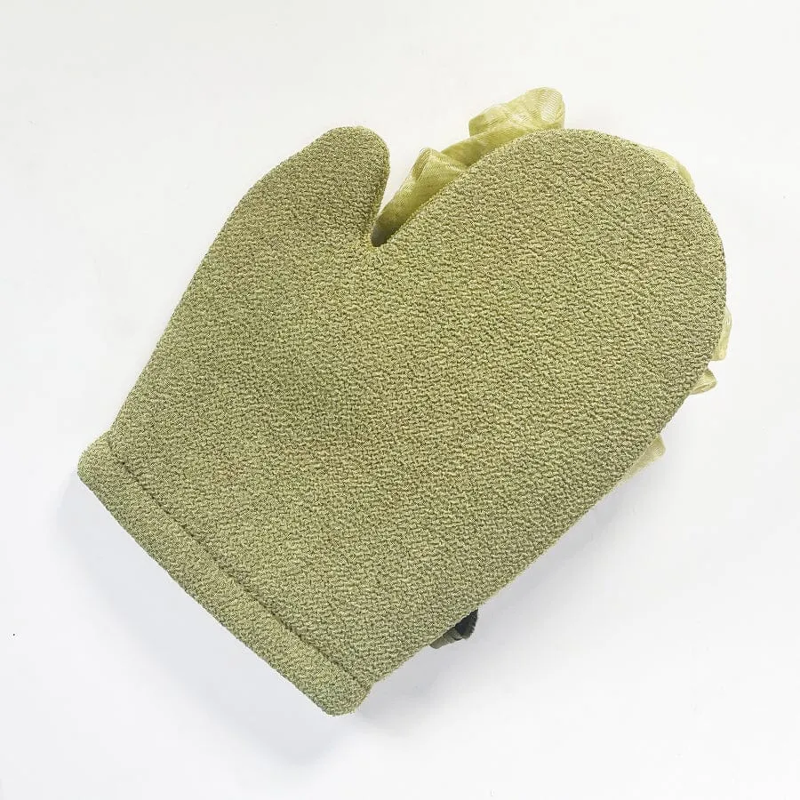 Deep Exfoliating Loofah Bath Mitt Green (1 unit)
