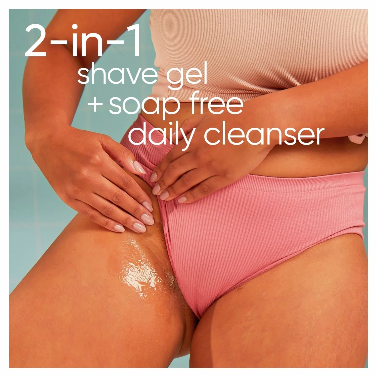 Gillette Venus for Female Pubic Hair and Skin, 2-in-1 Cleanser   Shave Gel, 6.4 oz, White