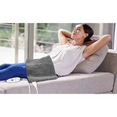 Pure Enrichment PureRelief Deluxe Heating Pad - 12" x 24" - Gray