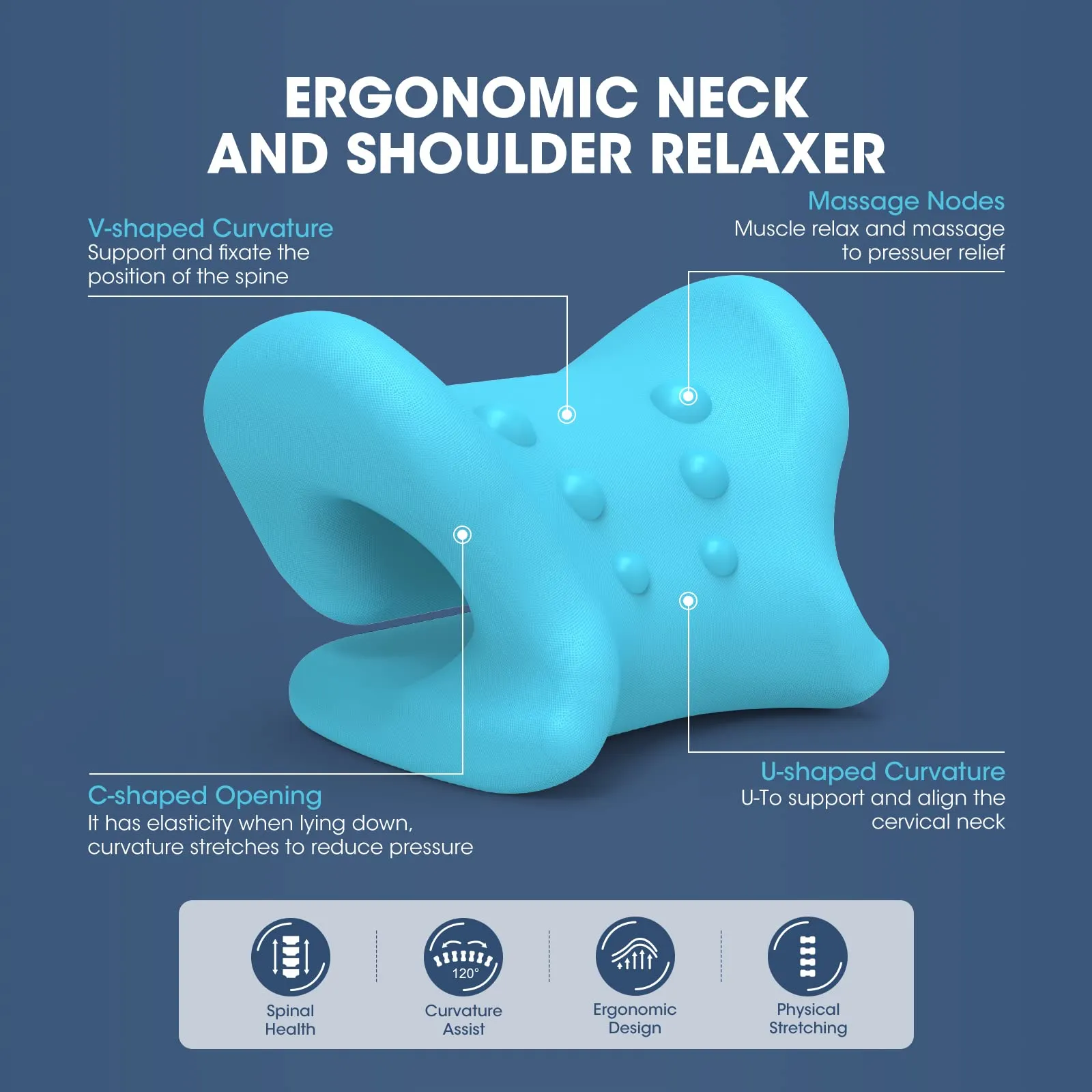 ZAMAT Neck and Shoulder Relaxer with Magnetic Therapy for Pain Relief Small